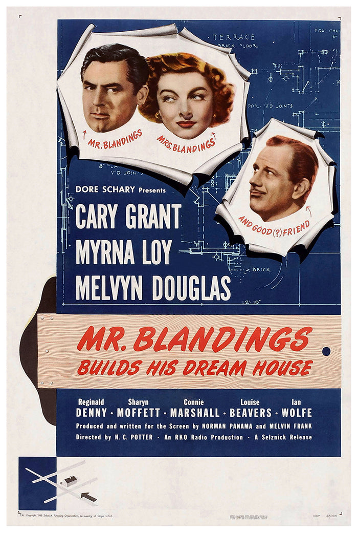 Mr. Blandings Builds His Dream House 1948 - Cary Grant - US - Classic Movie Poster