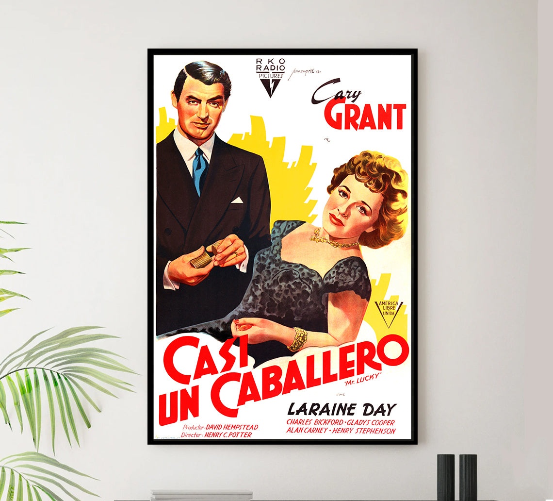 Mr. Lucky 1943 - Cary Grant - Argentina - Classic Movie Poster
