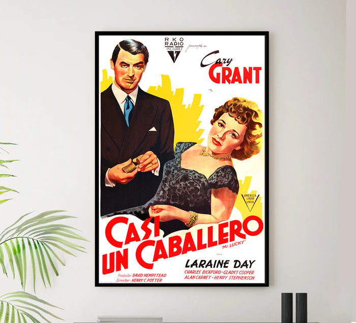 Mr. Lucky 1943 - Cary Grant - Argentina - Classic Movie Poster