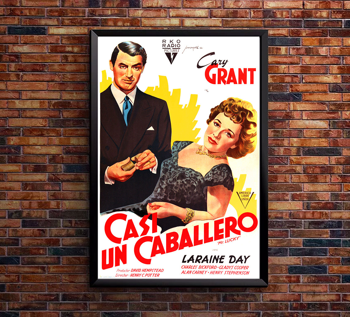Mr. Lucky 1943 - Cary Grant - Argentina - Classic Movie Poster