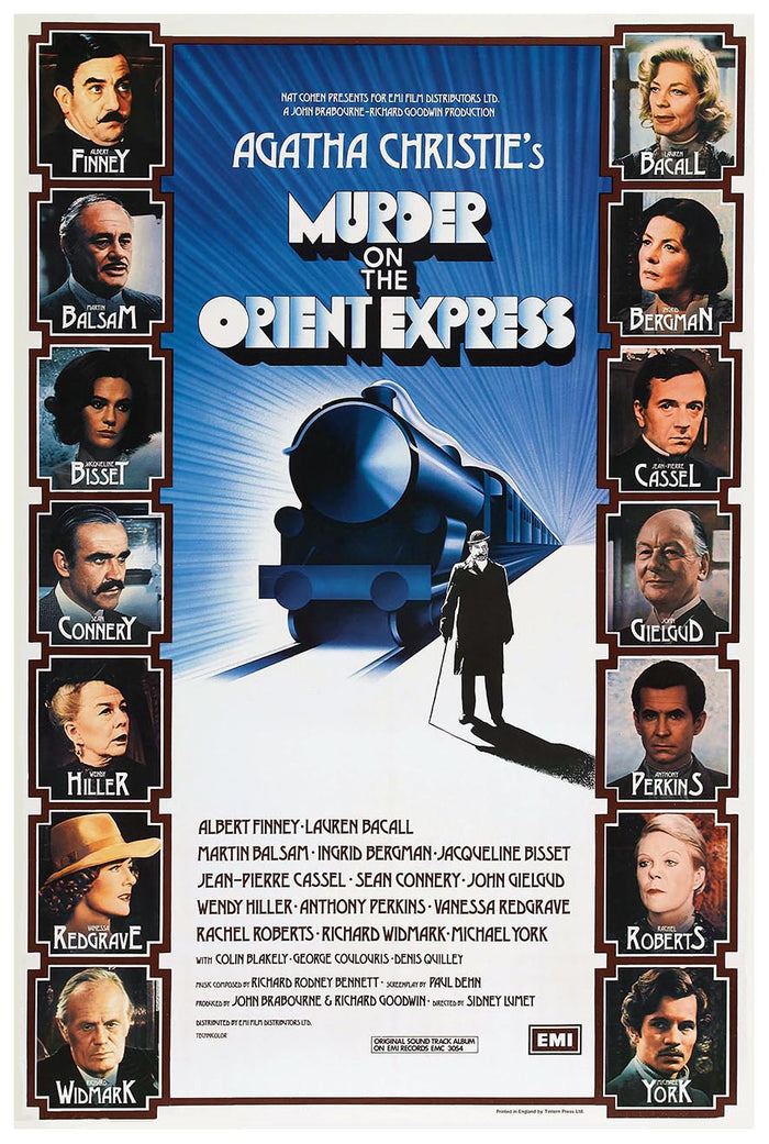 Murder on the Orient Express 1974 v2 - Sean Connery - Vintage Classic Movie Poster