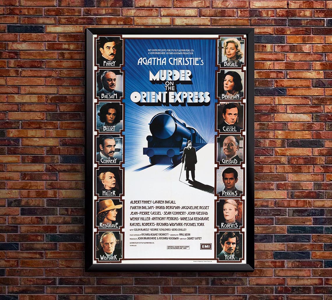 Murder on the Orient Express 1974 v2 - Sean Connery - Vintage Classic Movie Poster