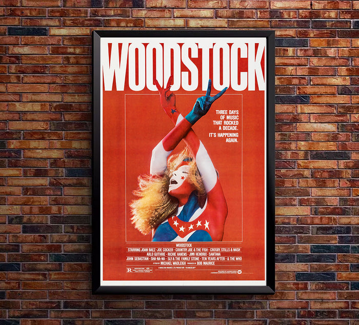 Woodstock - 1970 - Movie -  Music Concert Poster