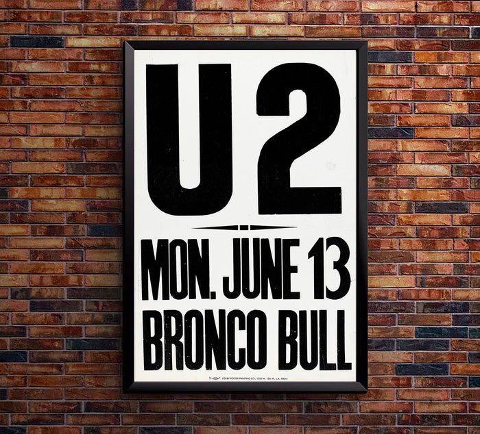 U2 - Bronco Bull - 1983- Music Concert Poster