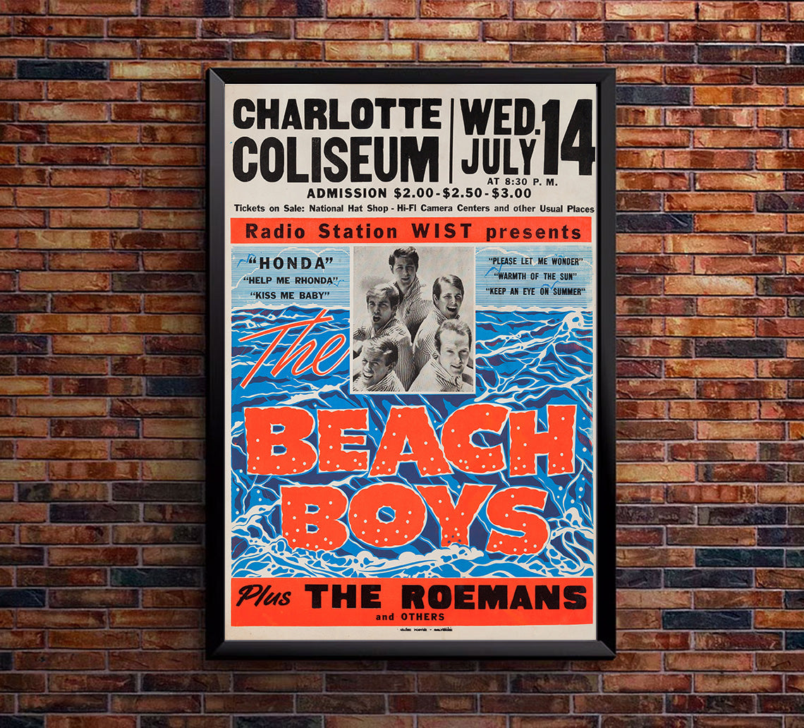 Beach Boys - 1965 - Music Concert Poster – Lost Island Trading Company