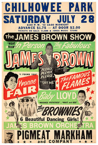 James Brown - Knoxville - 1962 - Music Concert Poster