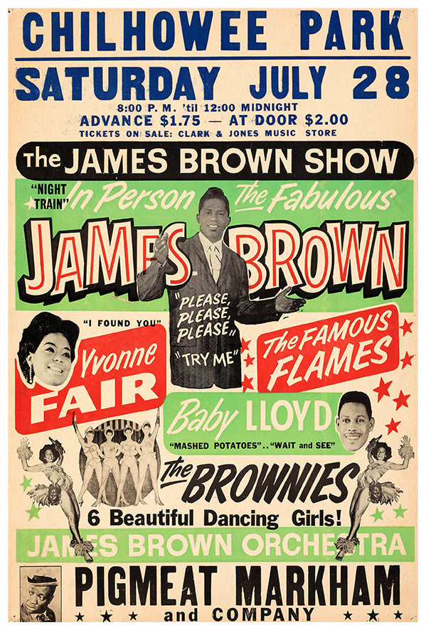 James Brown - Knoxville - 1962 - Music Concert Poster