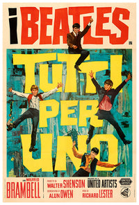 The Beatles - A Hard Days Night - 1964 - Italian - Music Concert Poster