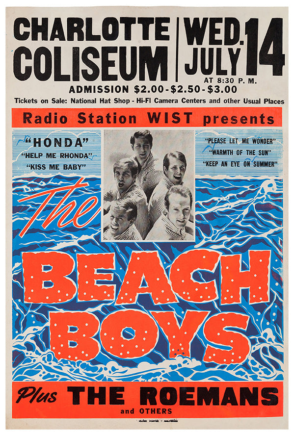 Beach Boys - 1965 - Music Concert Poster