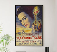 My Cousin Rachel 1952 - Richard Burton - Belgium - Classic Movie Poster