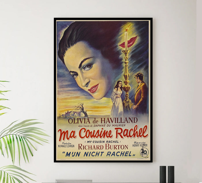 My Cousin Rachel 1952 - Richard Burton - Belgium - Classic Movie Poster