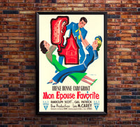 My Favorite Wife 1940 - Cary Grant - France - Classic Movie Poster