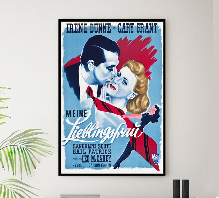 My Favorite Wife 1940 - Cary Grant - Germany - Classic Movie Poster
