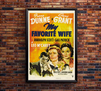 My Favorite Wife 1940 - Cary Grant - US - Classic Movie Poster
