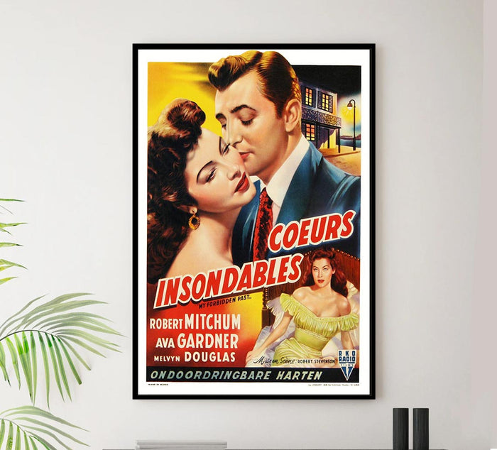 My Forbidden Past 1951 - Belgium - Robert Mitchum - Vintage Classic Movie Poster