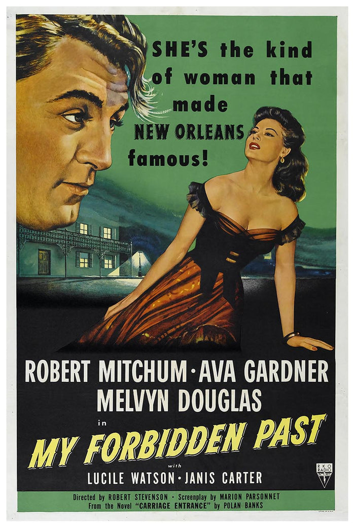 My Forbidden Past 1951 - Robert Mitchum - Vintage Classic Movie Poster