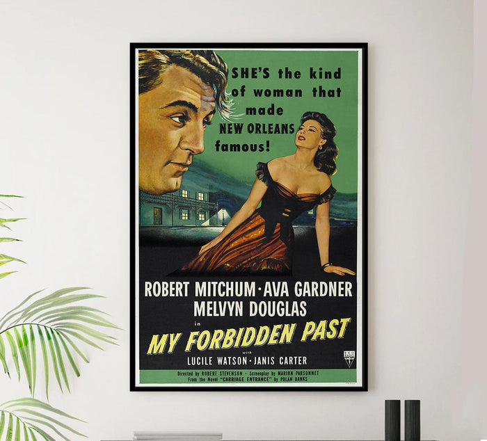 My Forbidden Past 1951 - Robert Mitchum - Vintage Classic Movie Poster