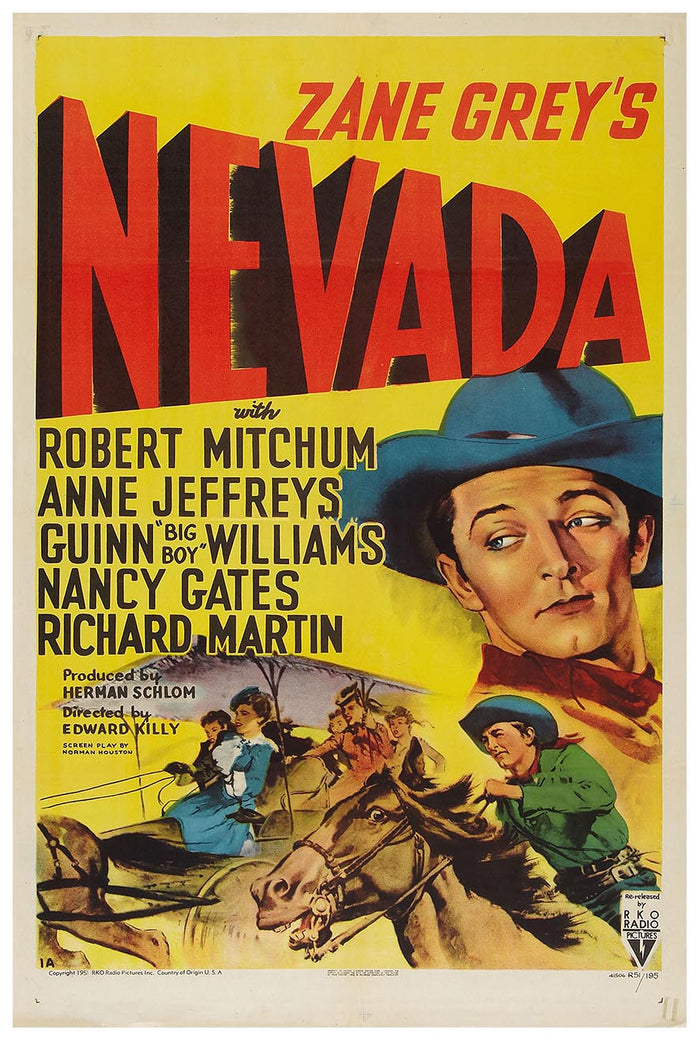 Nevada 1944 - Robert Mitchum - Vintage Classic Movie Poster