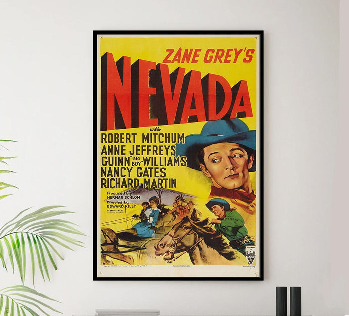 Nevada 1944 - Robert Mitchum - Vintage Classic Movie Poster