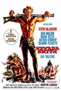 Nevada Smith 1966 - French - Steve McQueen - Vintage Classic Movie Poster