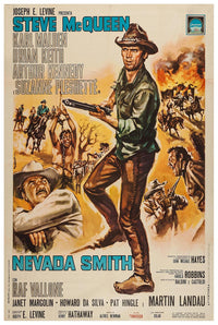 Nevada Smith 1966 - Italy - Steve McQueen - Vintage Classic Movie Poster