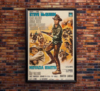 Nevada Smith 1966 - Italy - Steve McQueen - Vintage Classic Movie Poster