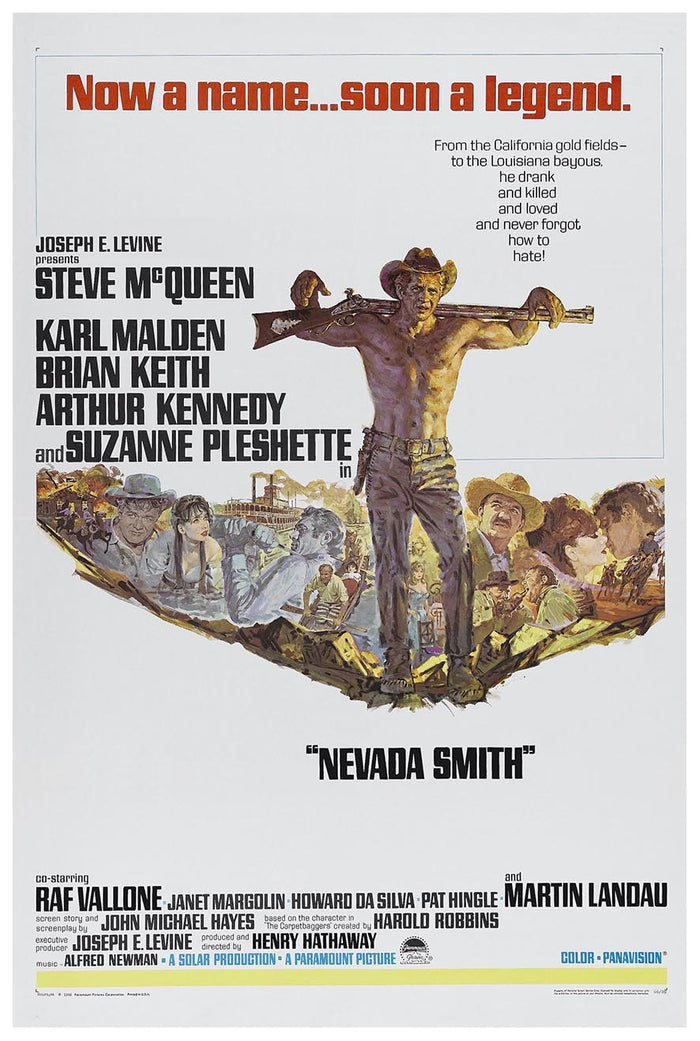 Nevada Smith 1966 - Steve McQueen - Vintage Classic Movie Poster