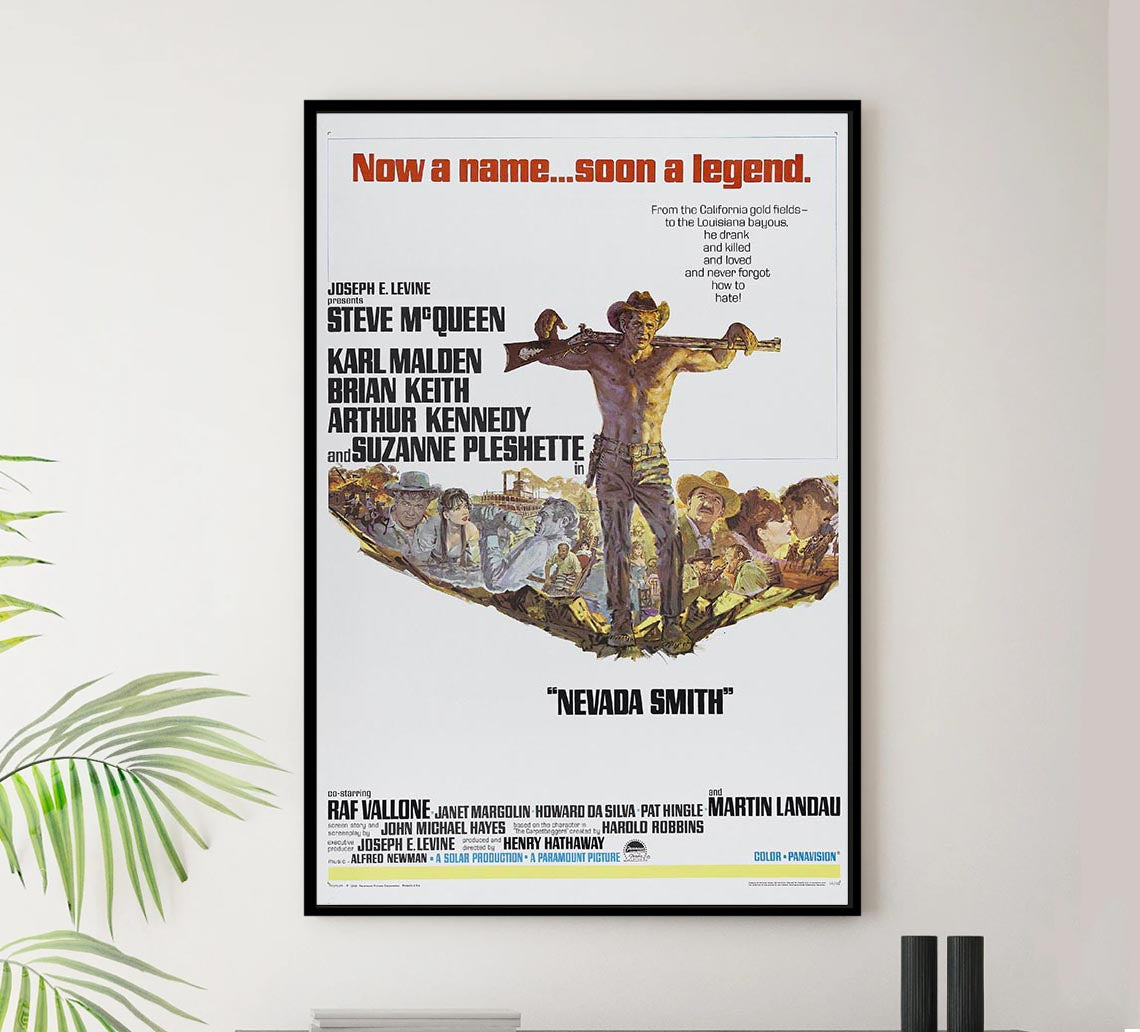 Nevada Smith 1966 - Steve McQueen - Vintage Classic Movie Poster