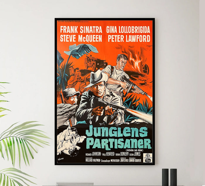 Never So Few 1959 - Frank Sinatra - Denmark - Classic Movie Poster