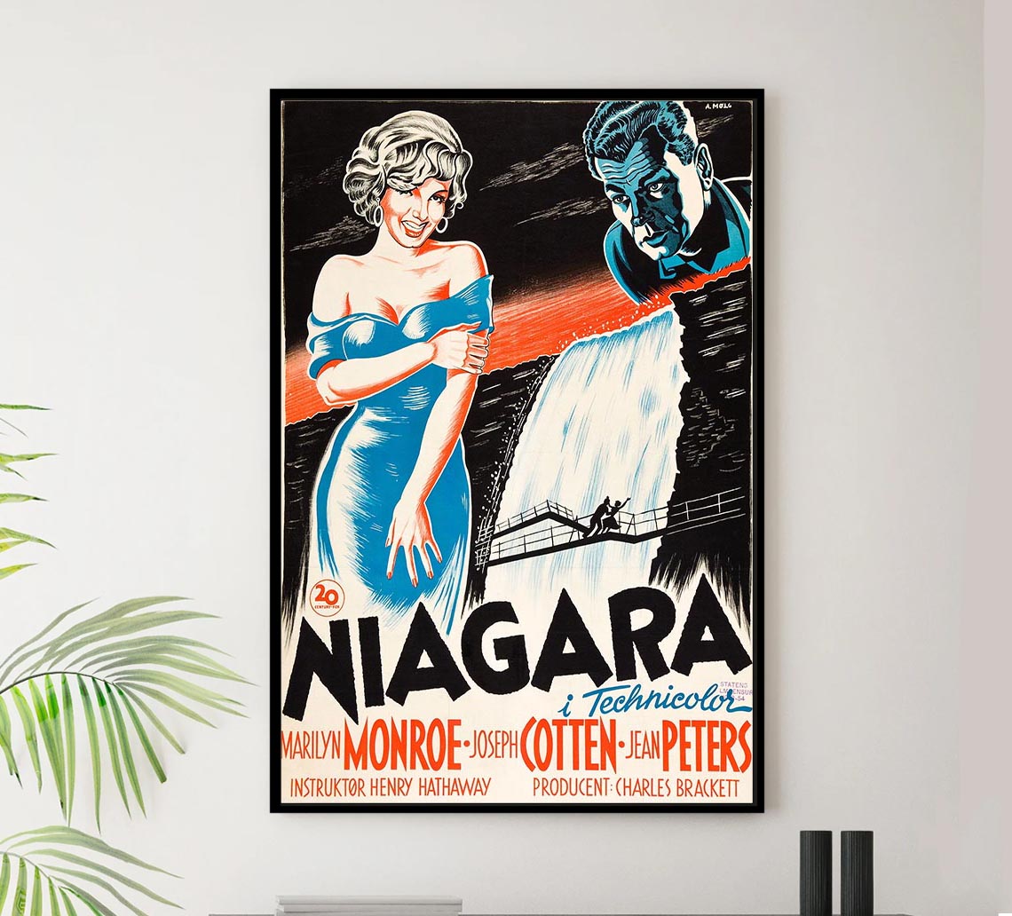 Niagara 1953 - Denmark - Vintage Classic Movie Poster – Lost