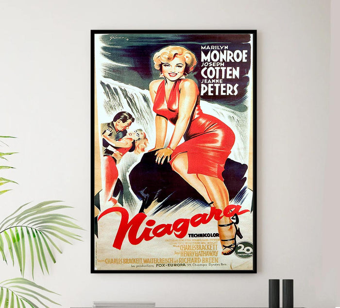 Niagara 1953 - French - Vintage Classic Movie Poster
