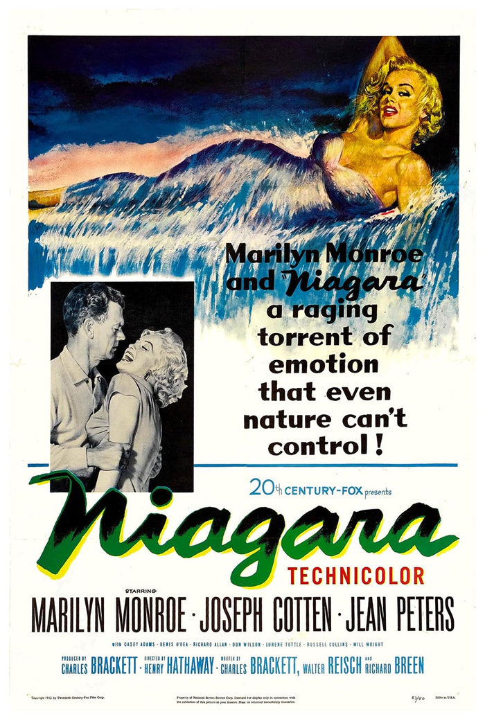 Niagara 1953 - Vintage Classic Movie Poster