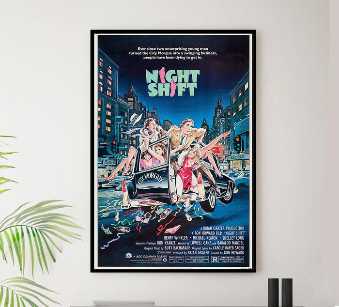 Night Shift 1982 - Kevin Costner - Vintage Classic Movie Poster
