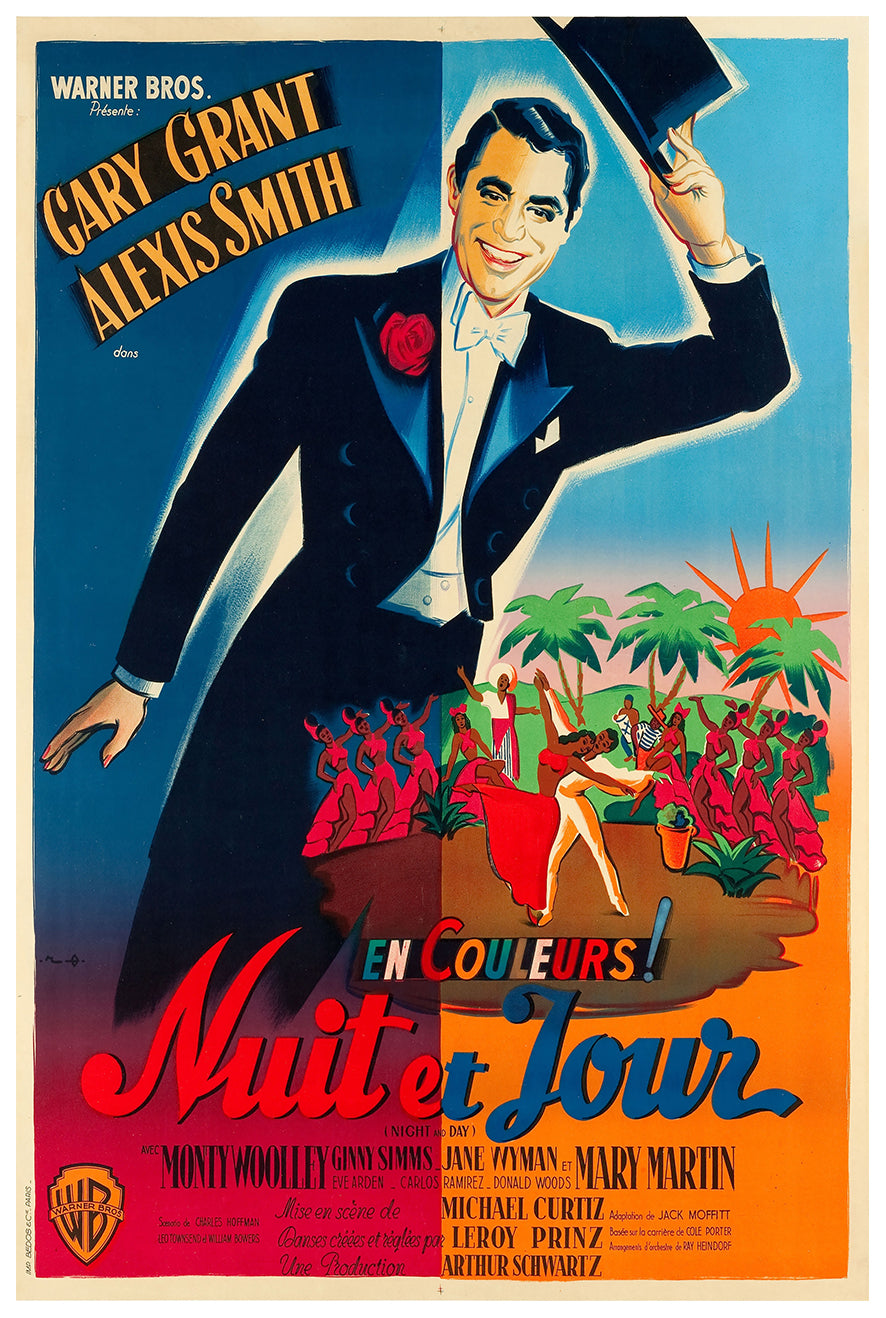 Night and Day 1946 - Cary Grant - France - Classic Movie Poster