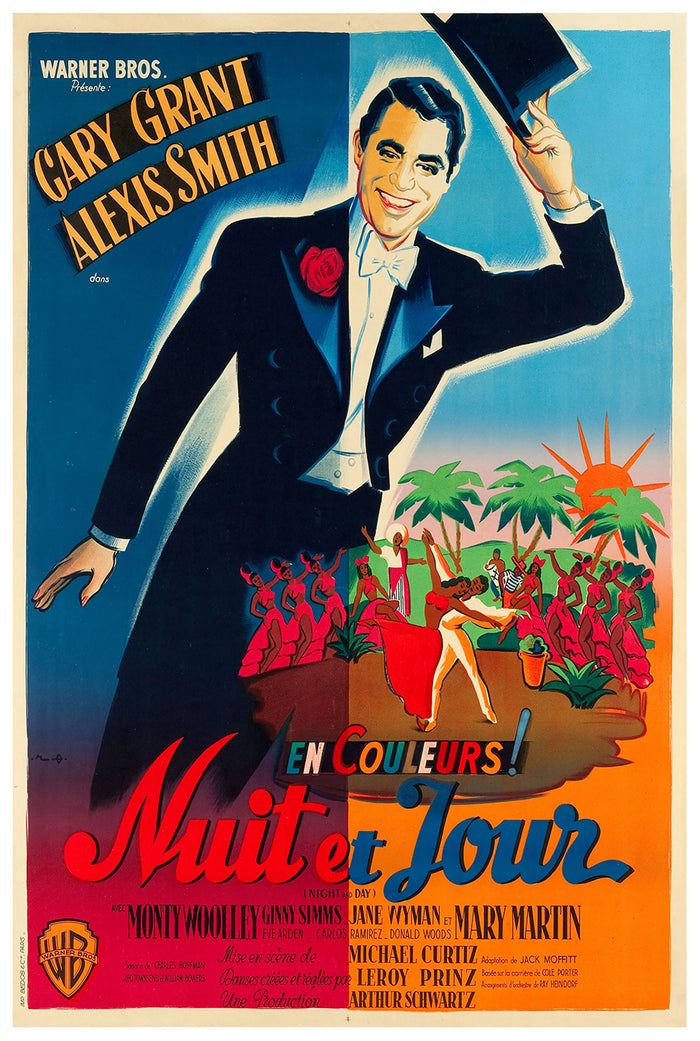 Night and Day 1946 - Cary Grant - France - Classic Movie Poster