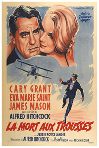 North by Northwest 1959 - Hitchcock - France - Classic Movie Poster
