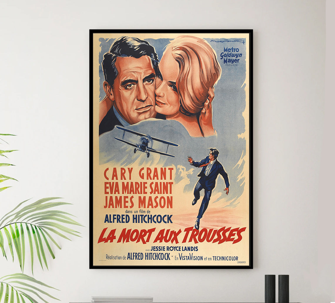 North by Northwest 1959 - Hitchcock - France - Classic Movie Poster
