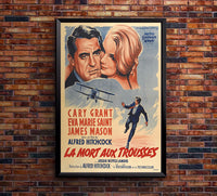 North by Northwest 1959 - Hitchcock - France - Classic Movie Poster