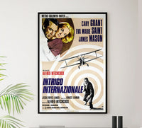 North by Northwest 1959 - Hitchcock - Italy (2) - Classic Movie Poster