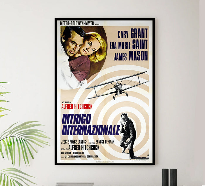 North by Northwest 1959 - Hitchcock - Italy (2) - Classic Movie Poster