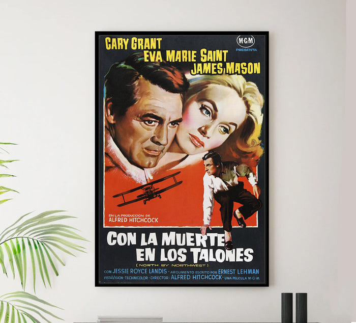 North by Northwest 1959 - Hitchcock - Spain - Classic Movie Poster