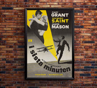 North by Northwest 1959 - Hitchcock - Sweden - Classic Movie Poster