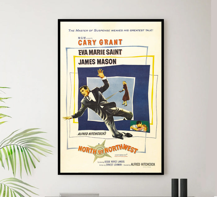 North by Northwest 1959 - Hitchcock - US - Classic Movie Poster