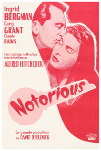 Notorious 1946 - Cary Grant - Sweden - Classic Movie Poster