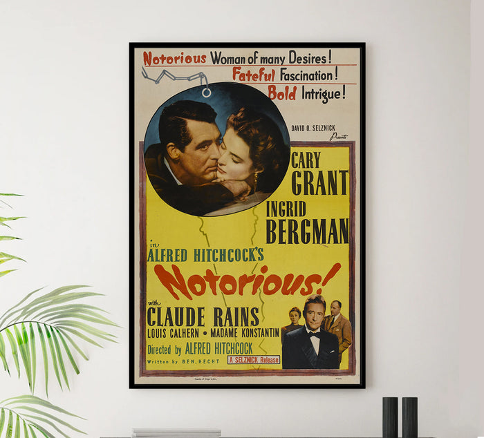 Notorious 1946 - Cary Grant - US(2) - Classic Movie Poster