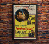Notorious 1946 - Cary Grant - US(2) - Classic Movie Poster