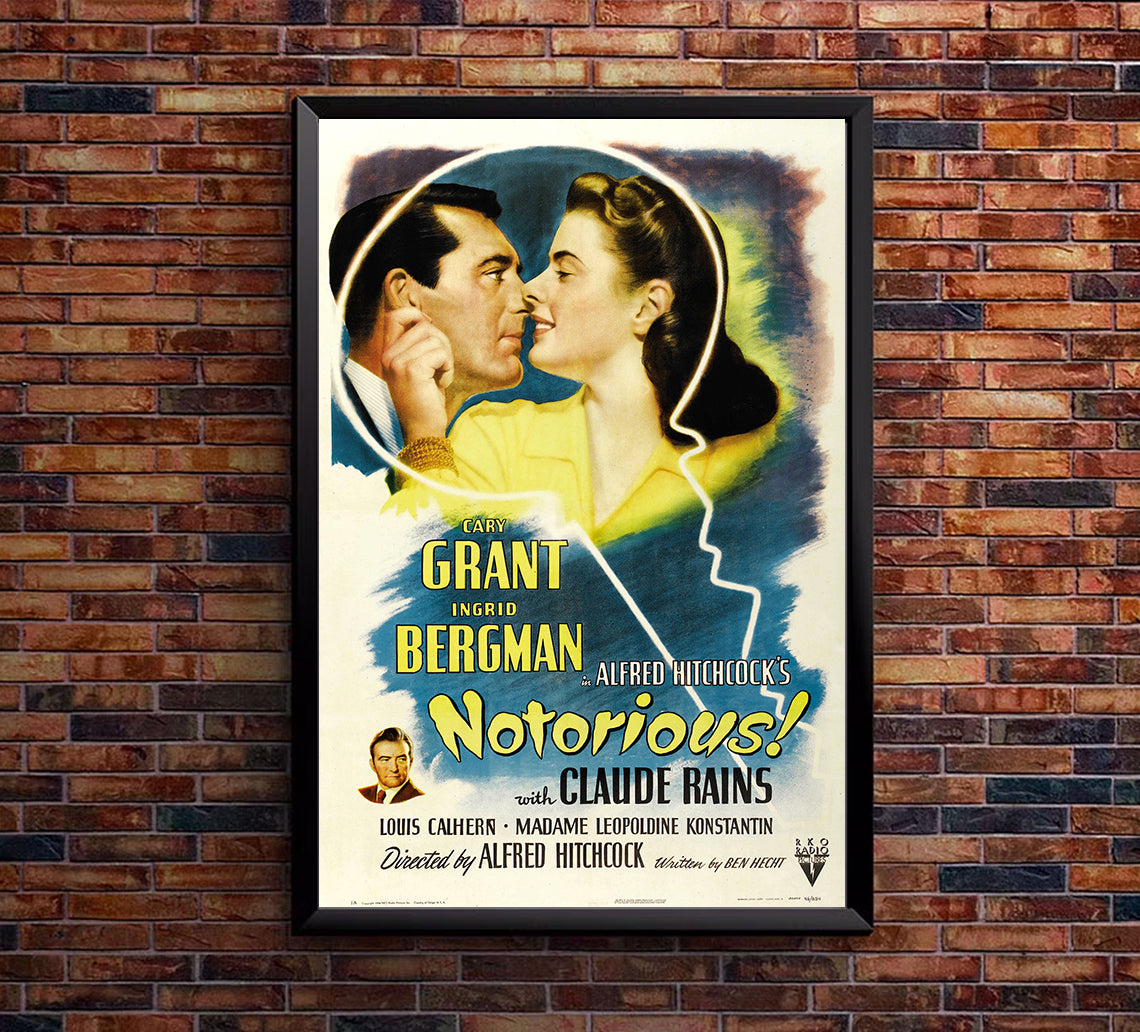 Notorious 1946 - Cary Grant - US - Classic Movie Poster