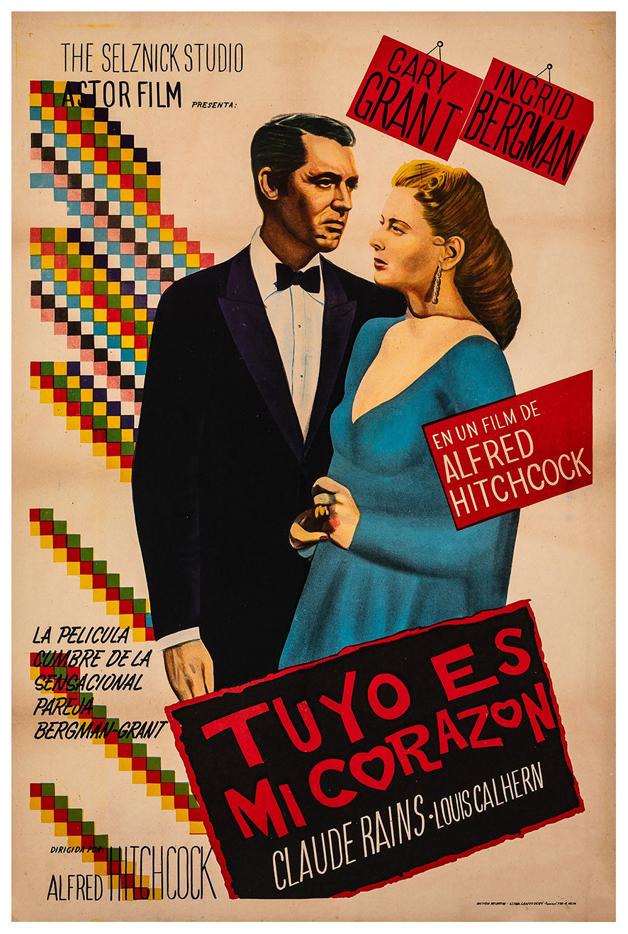 Notorious 1946 - Hitchcock - Argentina - Classic Movie Poster