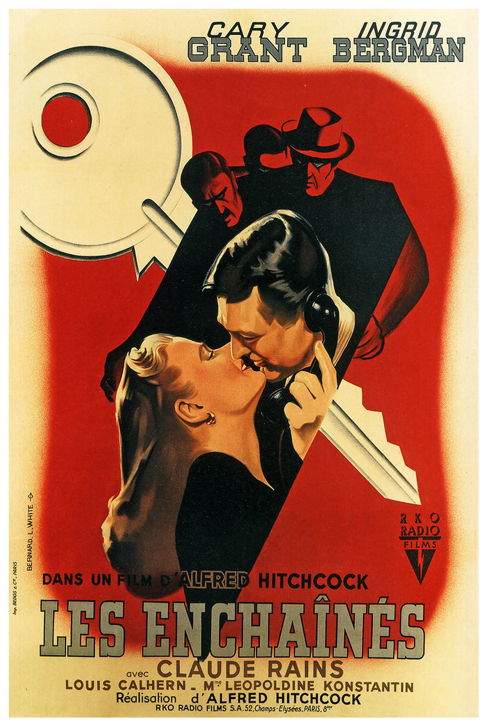 Notorious 1946 - Hitchcock - France (2) - Classic Movie Poster