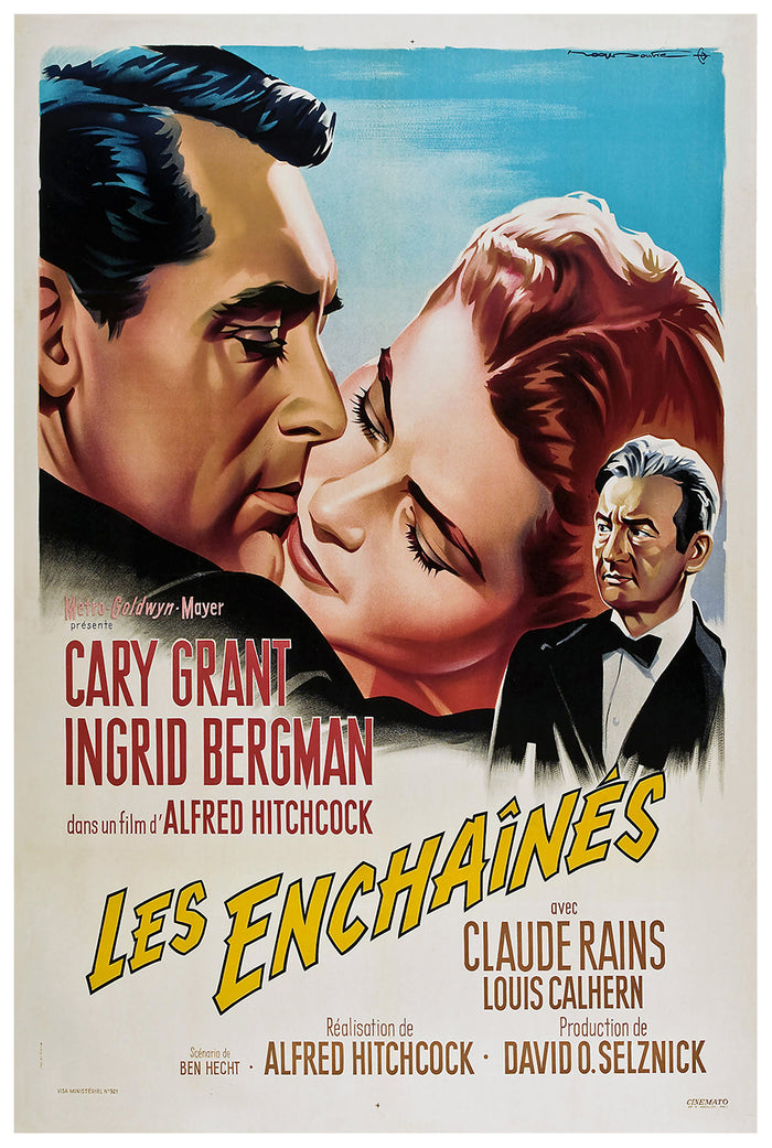 Notorious 1946 - Hitchcock - France (3) - Classic Movie Poster